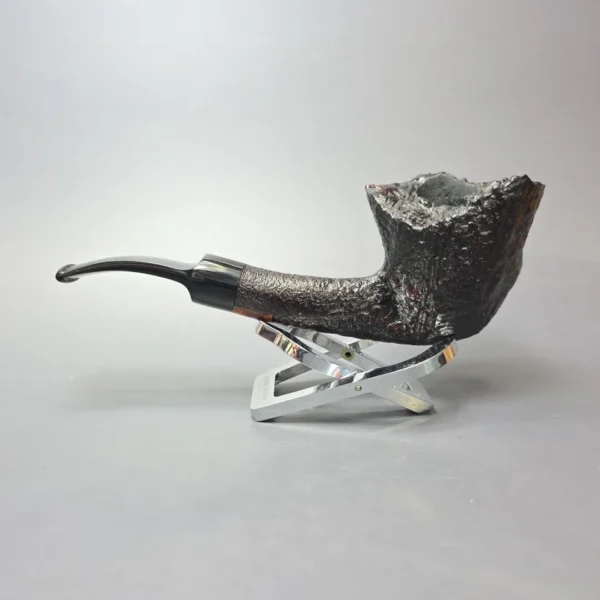 Stanwell Pre-2010 Chess Rook Sandblasted Freehand Estate Briar Pipe, Unsmoked, 9mm - Image 4