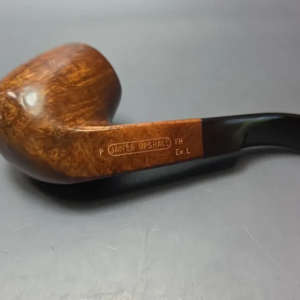 James Upshall P Grade EXL Smooth "89" Diamond Shank Bent Pot Estate Briar Pipe, Unsmoked - Image 9