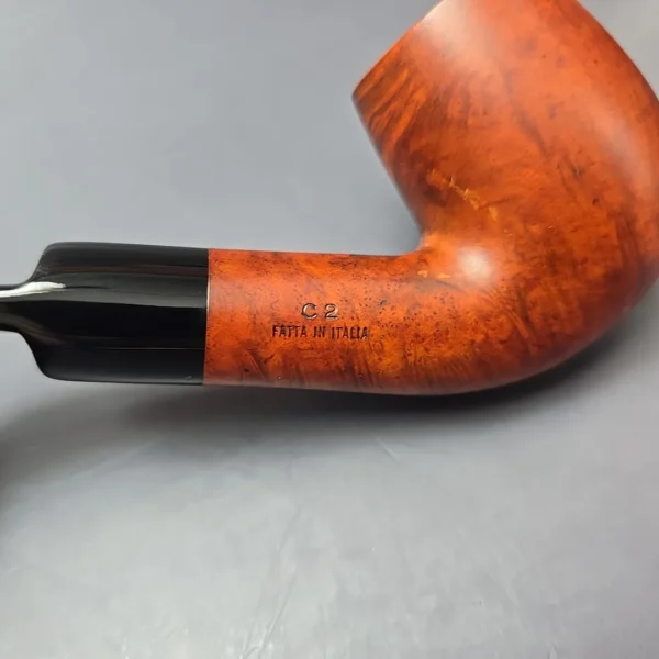Calibano (Mastro de Paja) 107 C2 Smooth Bent Billiard Estate Briar Pipe, Unsmoked - Image 11