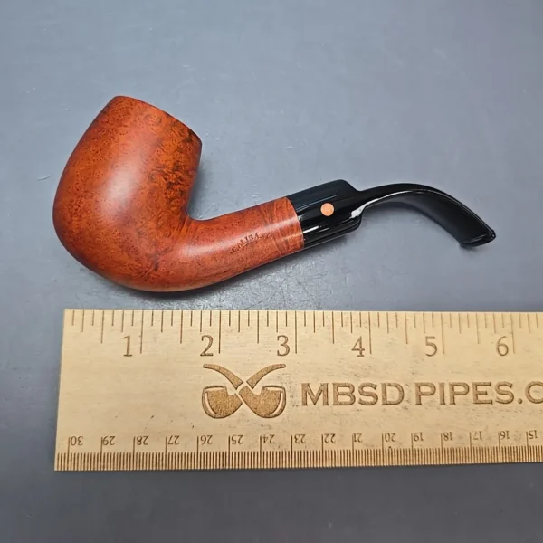 Calibano (Mastro de Paja) 107 C2 Smooth Bent Billiard Estate Briar Pipe, Unsmoked - Image 12