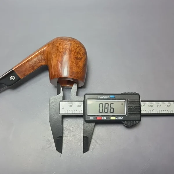 James Upshall P Grade EXL Smooth "89" Diamond Shank Bent Pot Estate Briar Pipe, Unsmoked - Image 11