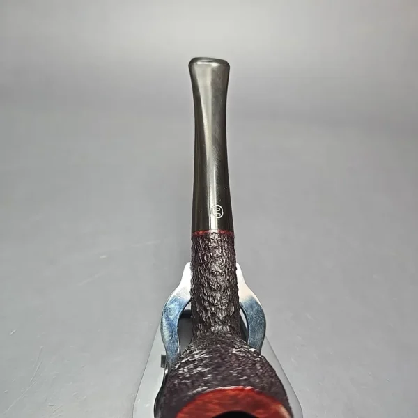 James Upshall Bark Group 5 Partially Rusticated Belge Estate Briar Pipe, Unsmoked - Image 5