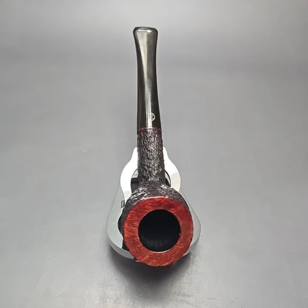 James Upshall Bark Group 5 Partially Rusticated Belge Estate Briar Pipe, Unsmoked - Image 6
