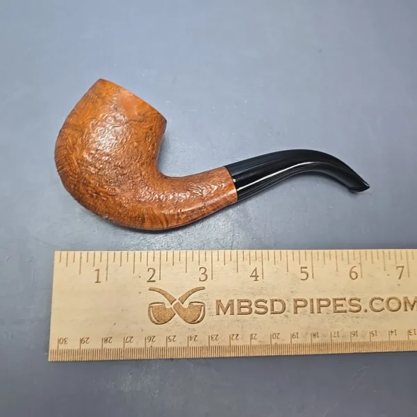 Luciano 2010 31 T Partially Sandblasted Bent Billiard Estate Briar Pipe, Unsmoked - Image 12