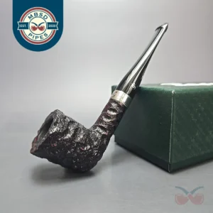 Peterson Cobble 120 Rusticated & Sandblasted Dublin w/ Silver Briar Pipe, New