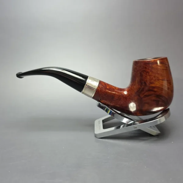 Peterson 2009 Pipe of the Year Smooth Brandy w/ Silver Estate Briar Pipe, Irish Estates, 9mm - Image 4