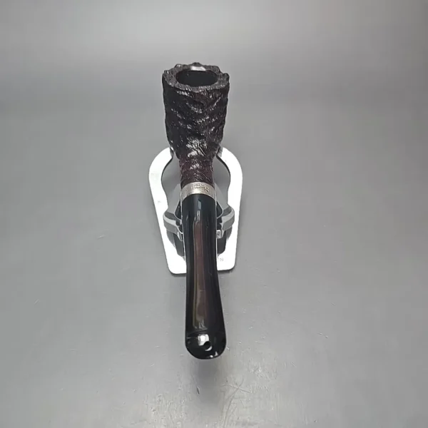 Peterson Cobble 120 Rusticated & Sandblasted Dublin w/ Silver Briar Pipe, New - Image 13