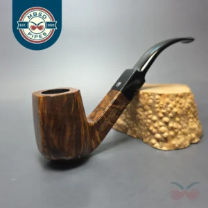 James Upshall P Grade EXL Smooth Panel Bent Billiard Estate Briar Pipe, Unsmoked