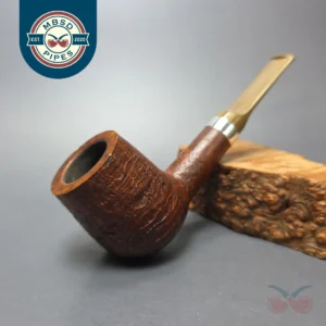 RD Pipes by Ron Powell Partially Sandblasted Brandy w/ Aluminum Estate Briar Pipe, American Estates