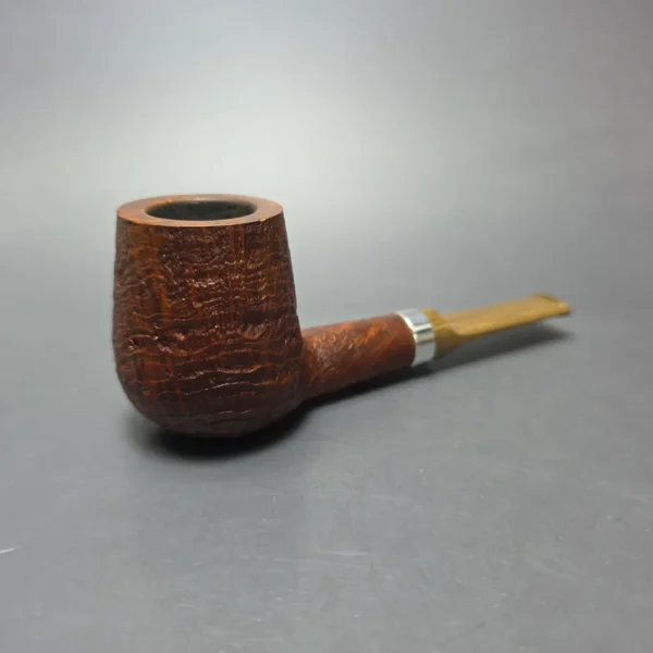RD Pipes by Ron Powell Partially Sandblasted Brandy w/ Aluminum Estate Briar Pipe, American Estates - Image 11