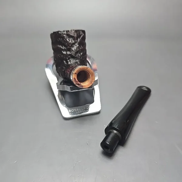 Peterson Cobble 120 Rusticated & Sandblasted Dublin w/ Silver Briar Pipe, New - Image 5