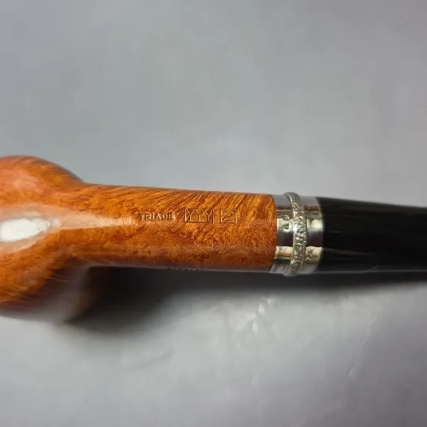 Rinaldo Triade YYY (2) Smooth Billiard w/ Silver Estate Briar Pipe, Unsmoked - Image 12