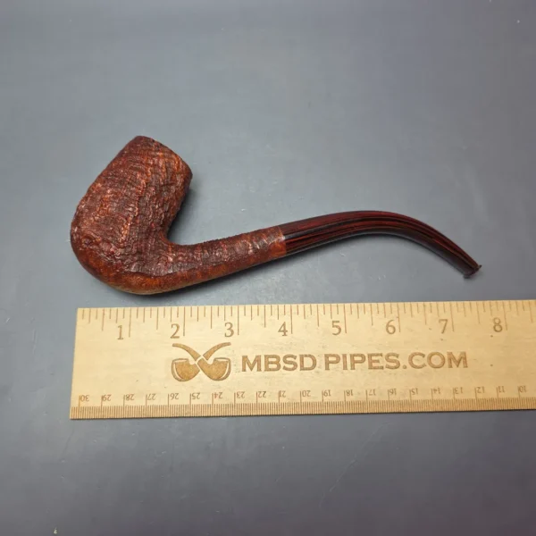 Pipe Tristan Magnum Contrast Sandblasted LC Bent Billiard Handmade Briar Pipe, New - Image 9