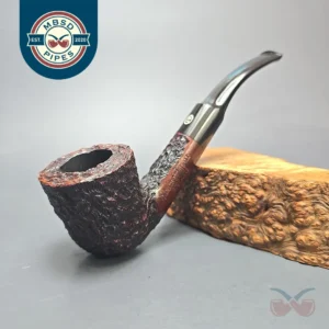 James Upshall Bark Group 5 Rusticated Bent Dublin Estate Briar Pipe, Unsmoked