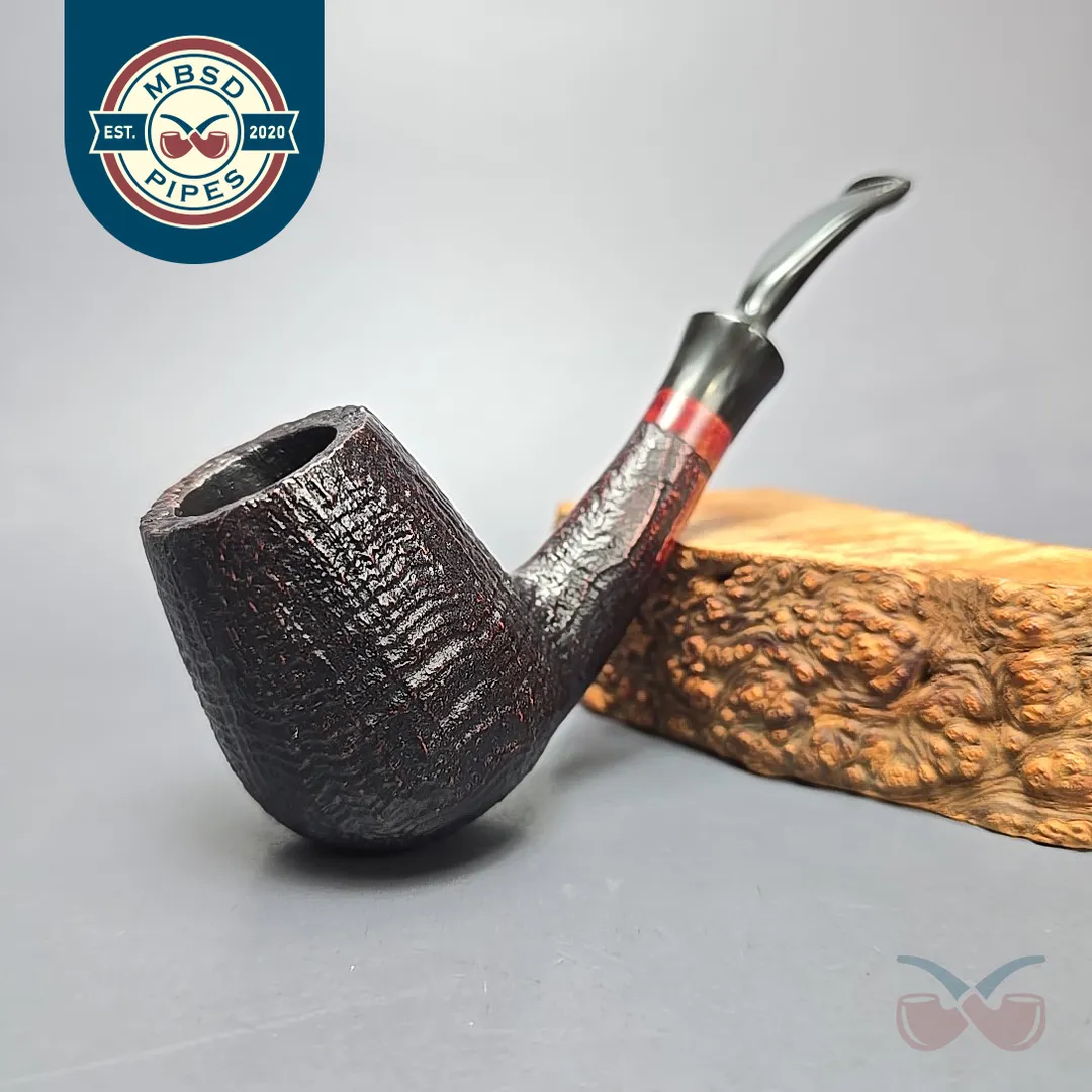 Johs Sandblasted Brandy Estate Briar Pipe, Unsmoked