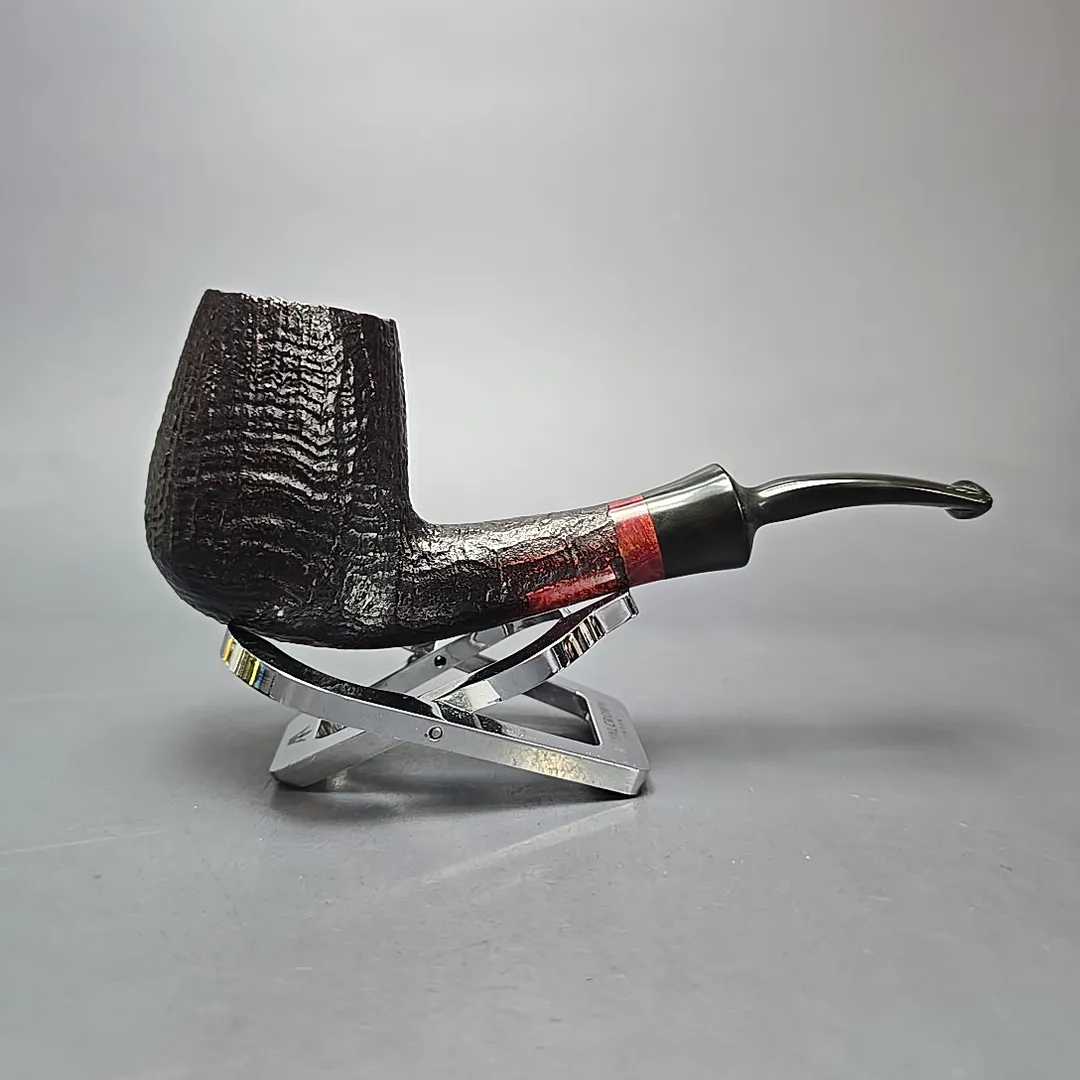 Johs Sandblasted Brandy Estate Briar Pipe, Unsmoked - Image 2