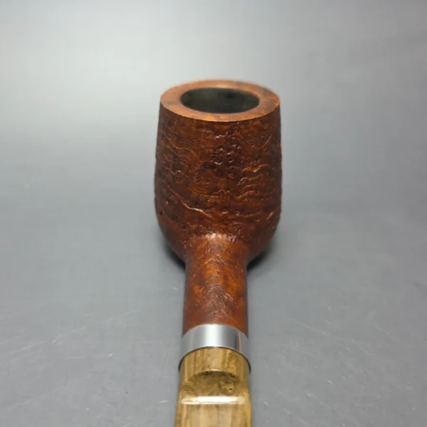 RD Pipes by Ron Powell Partially Sandblasted Brandy w/ Aluminum Estate Briar Pipe, American Estates - Image 7