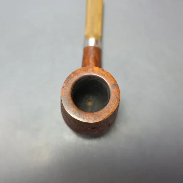 RD Pipes by Ron Powell Partially Sandblasted Brandy w/ Aluminum Estate Briar Pipe, American Estates - Image 8