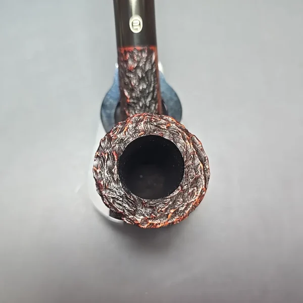 James Upshall Bark Group 5 Rusticated Bent Dublin Estate Briar Pipe, Unsmoked - Image 6
