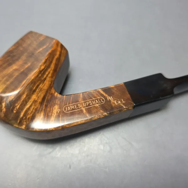 James Upshall P Grade EXL Smooth Panel Bent Billiard Estate Briar Pipe, Unsmoked - Image 11
