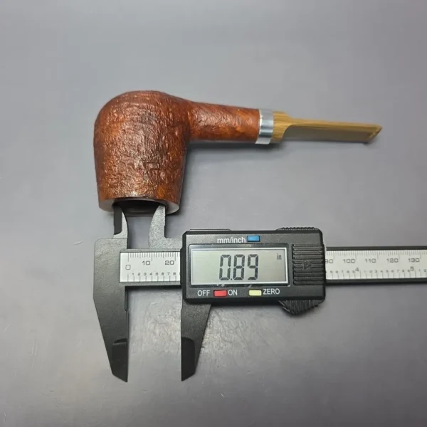 RD Pipes by Ron Powell Partially Sandblasted Brandy w/ Aluminum Estate Briar Pipe, American Estates - Image 3
