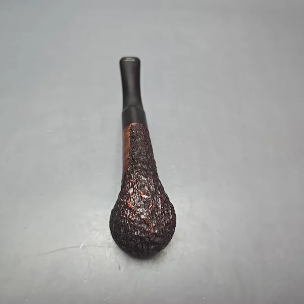 James Upshall Bark Group 5 Rusticated Bent Dublin Estate Briar Pipe, Unsmoked - Image 9