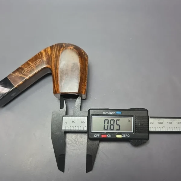 James Upshall P Grade EXL Smooth Panel Bent Billiard Estate Briar Pipe, Unsmoked - Image 14