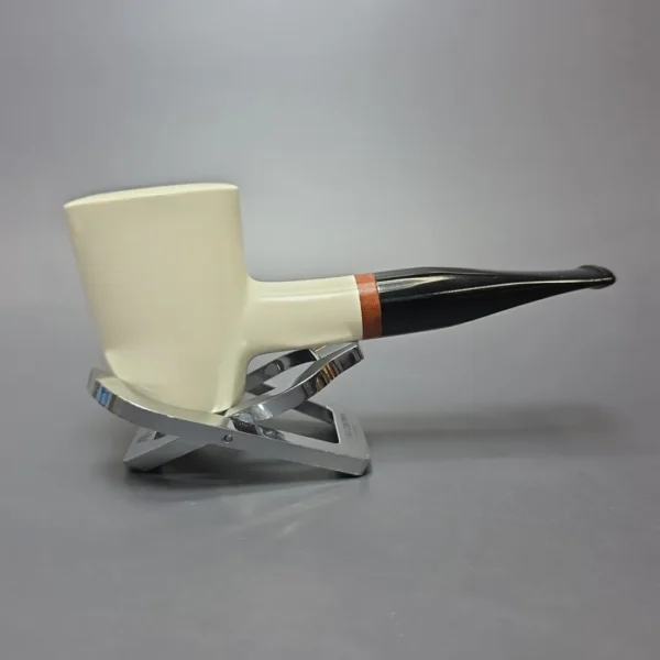 MBSD Meerschaum Deluxe Smooth Poker Block Meerschaum, Pipe Briar-Mortise, New - Image 3