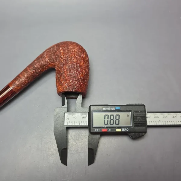 Pipe Tristan Magnum Contrast Sandblasted LC Bent Billiard Handmade Briar Pipe, New - Image 10