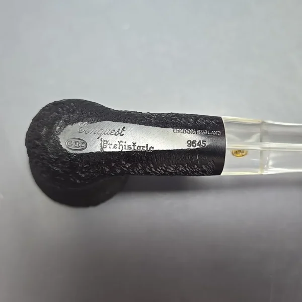 GBD Pre-1980s Prehistoric Conquest 9645 Sandblasted Dublin w/ Perspex Estate Briar Pipe, Unsmoked - Image 10