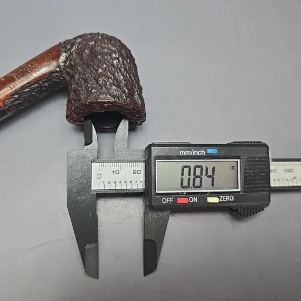 James Upshall Bark Group 5 Rusticated Bent Dublin Estate Briar Pipe, Unsmoked - Image 12