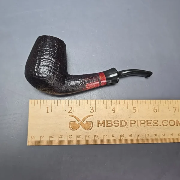 Johs Sandblasted Brandy Estate Briar Pipe, Unsmoked - Image 12