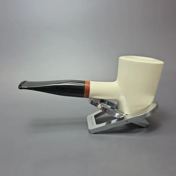 MBSD Meerschaum Deluxe Smooth Poker Block Meerschaum, Pipe Briar-Mortise, New - Image 5