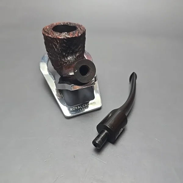 James Upshall Bark Group 5 Rusticated Bent Dublin Estate Briar Pipe, Unsmoked - Image 13