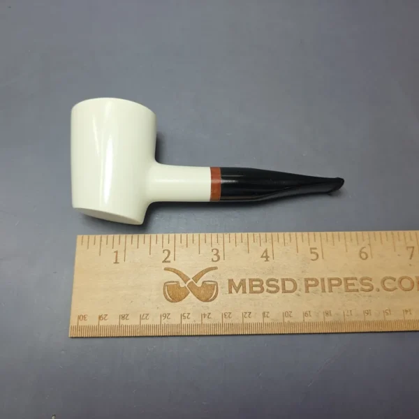 MBSD Meerschaum Deluxe Smooth Poker Block Meerschaum, Pipe Briar-Mortise, New - Image 7