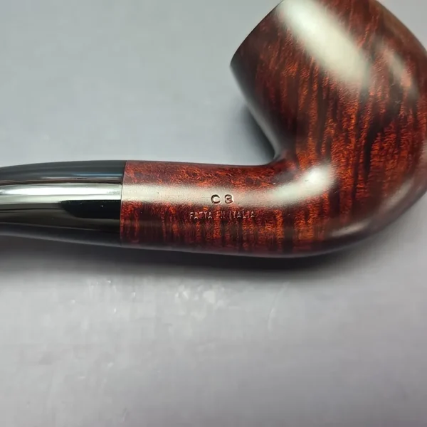 Calibano (Mastro de Paja) 107 C3 Smooth Bent Billiard Estate Briar Pipe, Unsmoked - Image 12