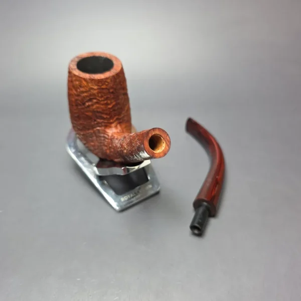 Pipe Tristan Magnum Contrast Sandblasted LC Bent Billiard Handmade Briar Pipe, New - Image 11