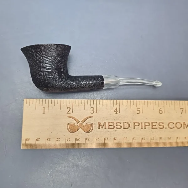 GBD Pre-1980s Prehistoric Conquest 9645 Sandblasted Dublin w/ Perspex Estate Briar Pipe, Unsmoked - Image 11