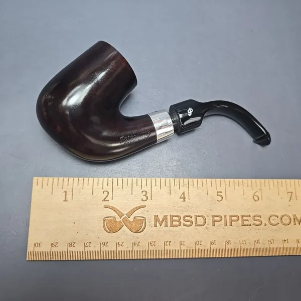 Peterson Pub Pipe Heritage Smooth Oom Paul w/ Silver Briar Pipe, New - Image 3