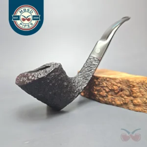 James Upshall Bark EXL Rusticated Diamond Shank Dublin Estate Briar Pipe, Unsmoked
