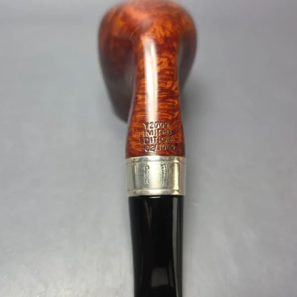 Peterson 2009 Pipe of the Year Smooth Brandy w/ Silver Estate Briar Pipe, Irish Estates, 9mm - Image 8