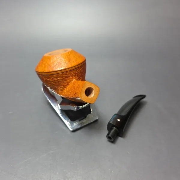 Graziano Tendi Tan Sandblasted Bulldog Handmade Briar Pipe, New - Image 13