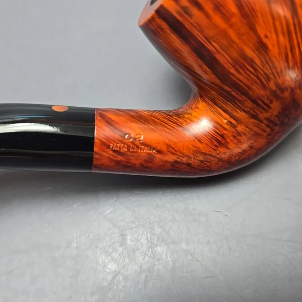 Calibano (Mastro de Paja) 101 D C2 Smooth Bent Billiard Estate Briar Pipe, Unsmoked - Image 11