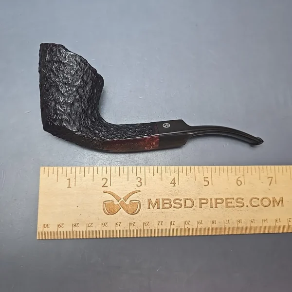 James Upshall Bark EXL Rusticated Diamond Shank Dublin Estate Briar Pipe, Unsmoked - Image 3