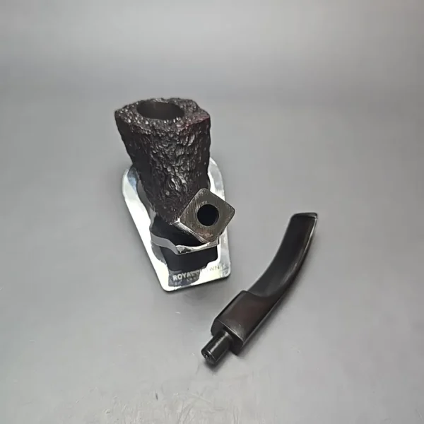 James Upshall Bark EXL Rusticated Diamond Shank Dublin Estate Briar Pipe, Unsmoked - Image 5