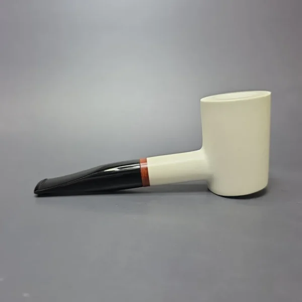 MBSD Meerschaum Deluxe Smooth Poker Block Meerschaum, Pipe Briar-Mortise, New - Image 9
