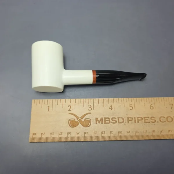 MBSD Meerschaum Deluxe Smooth Poker Block Meerschaum, Pipe Briar-Mortise, New - Image 5