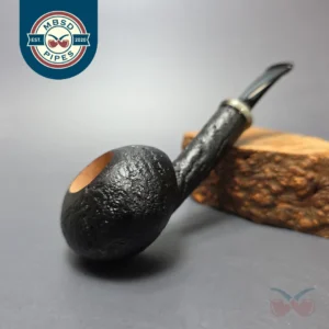 Graziano Tendi Sandblasted Tomato w/ Horn Handmade Briar Pipe, New