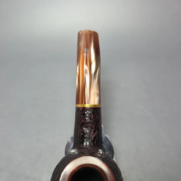Savinelli Roma Lucite 673 KS Partially Rusticated Bulldog Estate Briar Pipe, Italian Estates, 6mm - Image 6