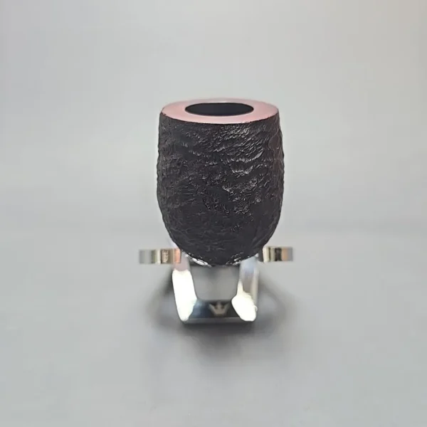 James Upshall Bark Group 5 Partially Rusticated Billiard Estate Briar Pipe, Unsmoked - Image 3
